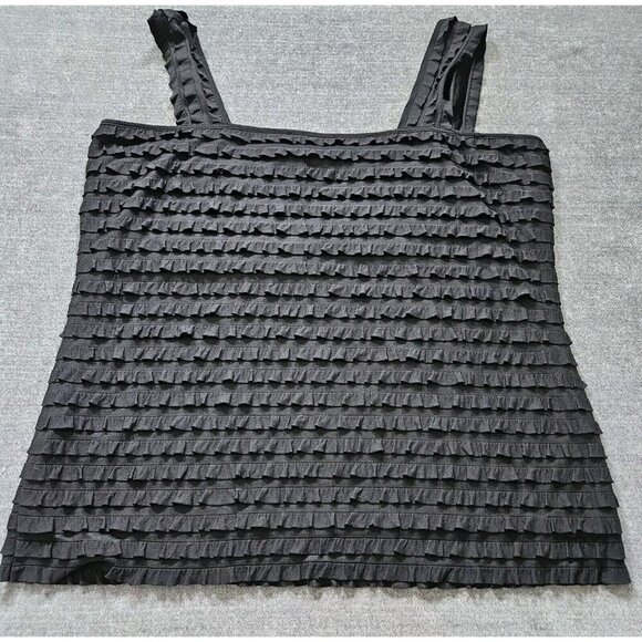 Top Womens 2X Lot Of 2 Black Burgundy Torrid Laura Ruffles Lined Lace Boho Party - Picture 10 of 15